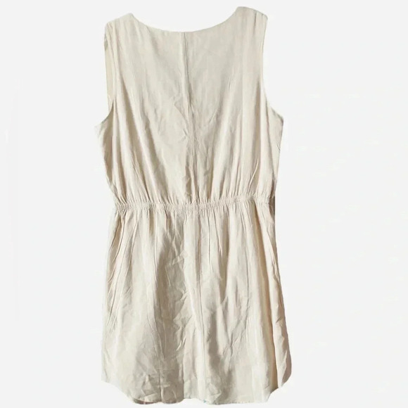 ANTHROPOLOGIE KENJI Aztec Beaded Embroidered Sleeveless Cotton Boho Dress Sz 12 - Picture 2 of 9